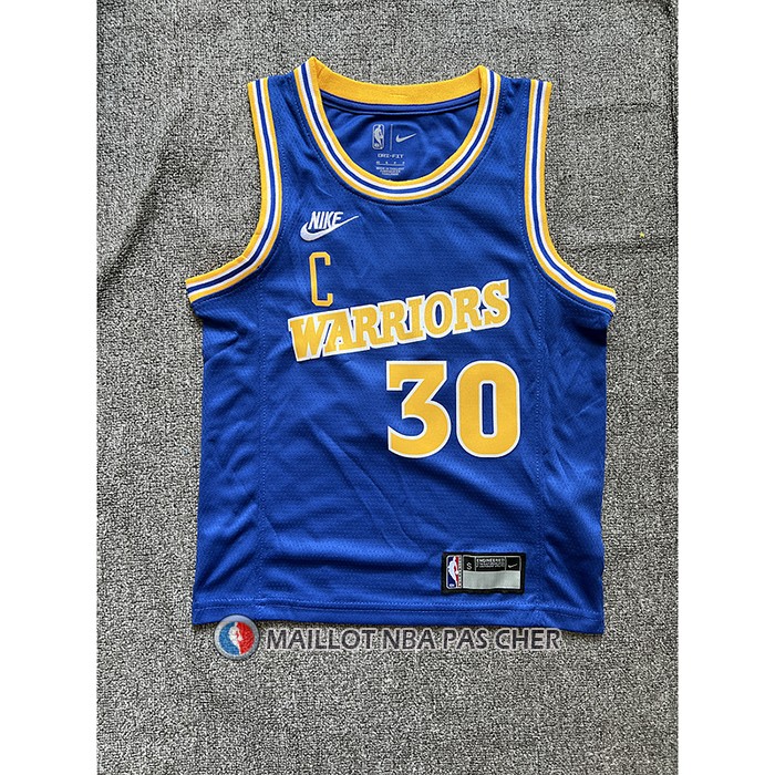 Maillot Enfant Golden State Warriors Stephen Curry NO 30 Classic 2022-23 Bleu
